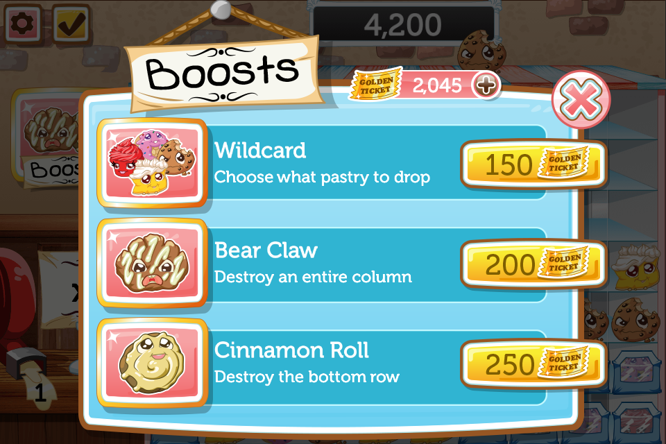 Screen shot from Bake Shop Drop iOS.